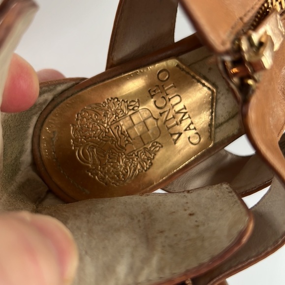 Vince Camuto heel sandals 7.5 Marleau peep toe strapped gladiator - Picture 6 of 8